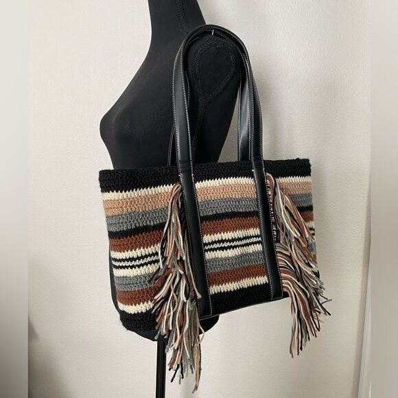 NWT Zara Striped Shopper Bag - Picture 8 of 11